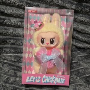 Pop Mart Let's Checkmate Bunny Toy - Pink and Cream